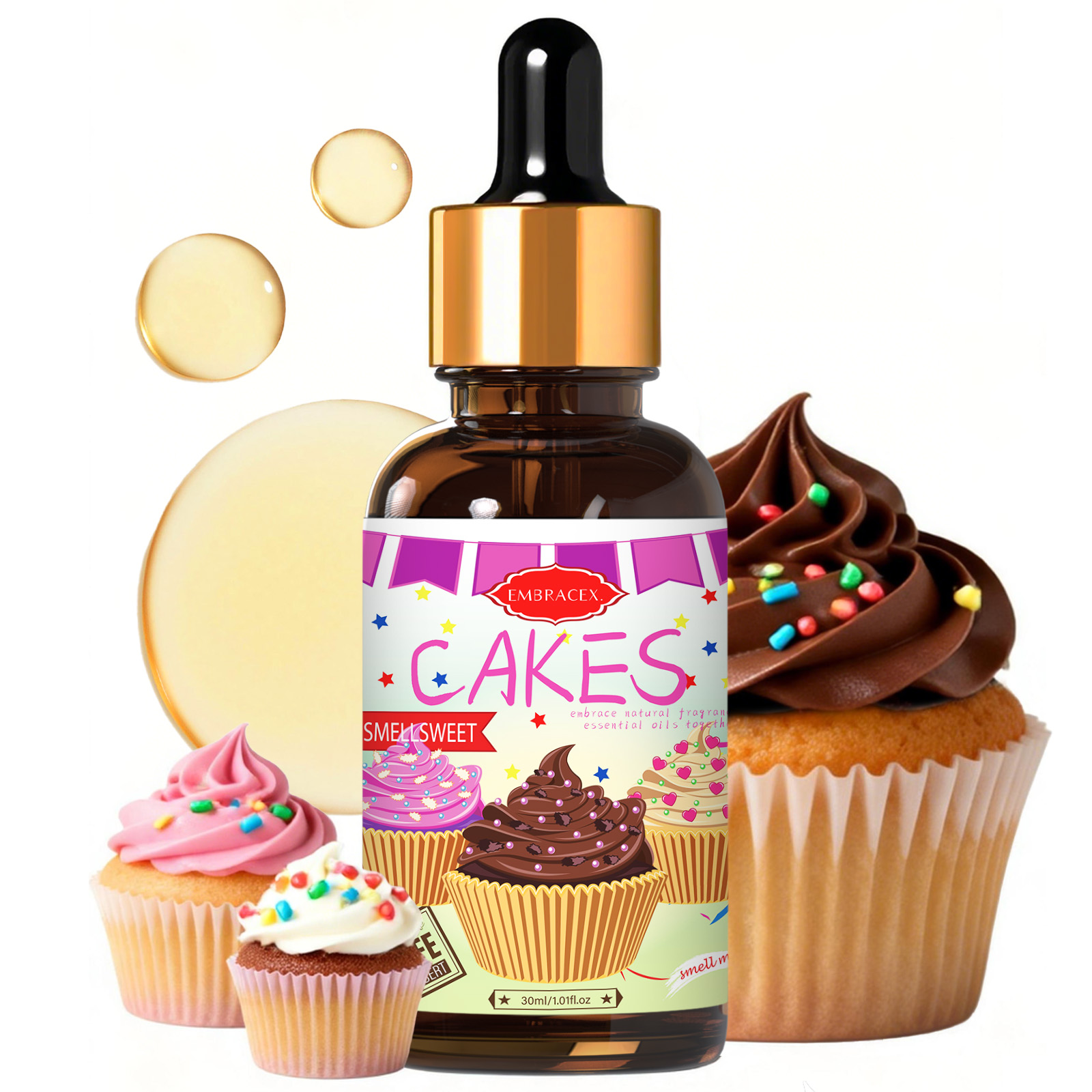 Candle Supplies Fragrance Oil - 30ml ケーキエッセンシャルオイル カー用品、ディフューザー用、DIYプロジェクト、キャンドル作り、友人へのギフト、温かい香り、アロマセラピー用