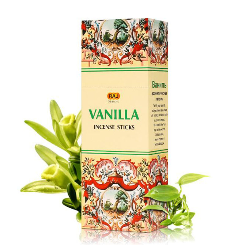 Candle Supplies India - 6 小箱インド香バニラフレグランススティック香アロマ線香屋内ヨガ瞑想香り供給