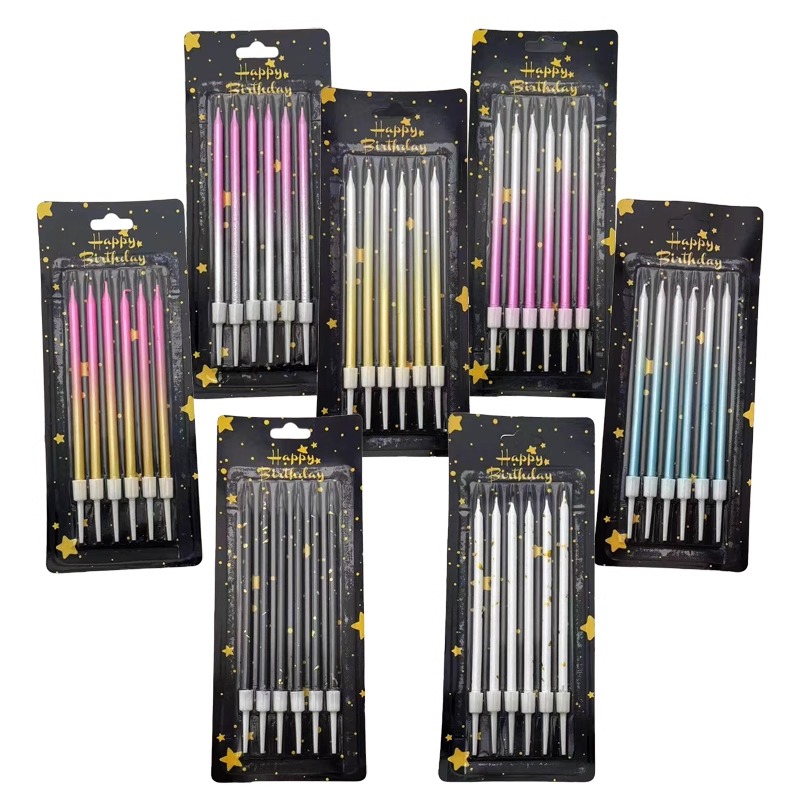Candle Supplies In - 30/50 ボックスグラデーションカラー誕生日キャンドルケーキベーキングデコレーション結婚記念日パーティー用品卸売