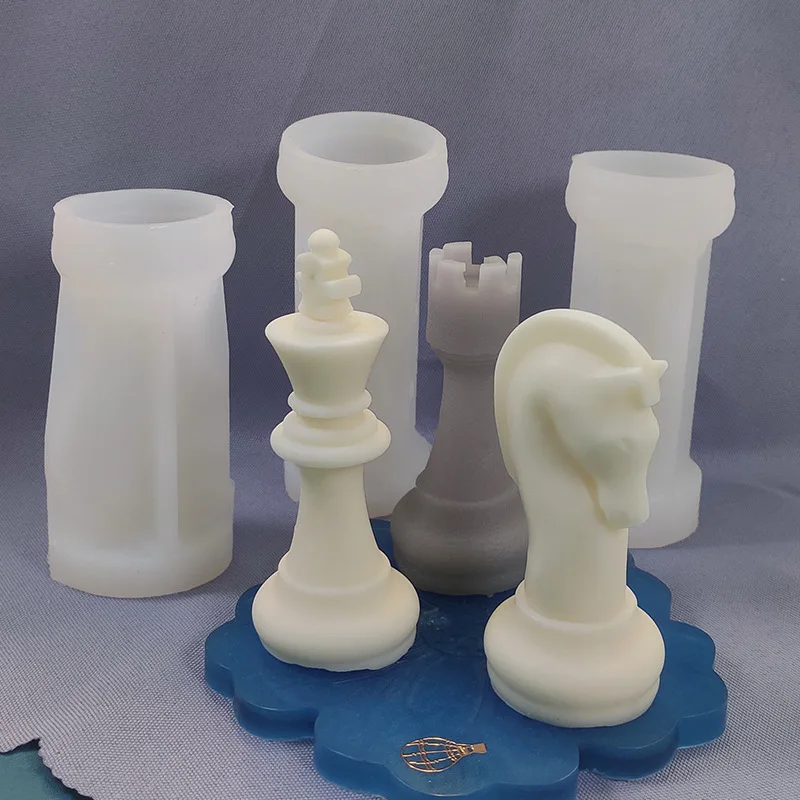 Candle. Queen - チェスの駒型シリコンモールド DIY クイーンキングチェス 手作りキャンドル 石鹸 石膏
