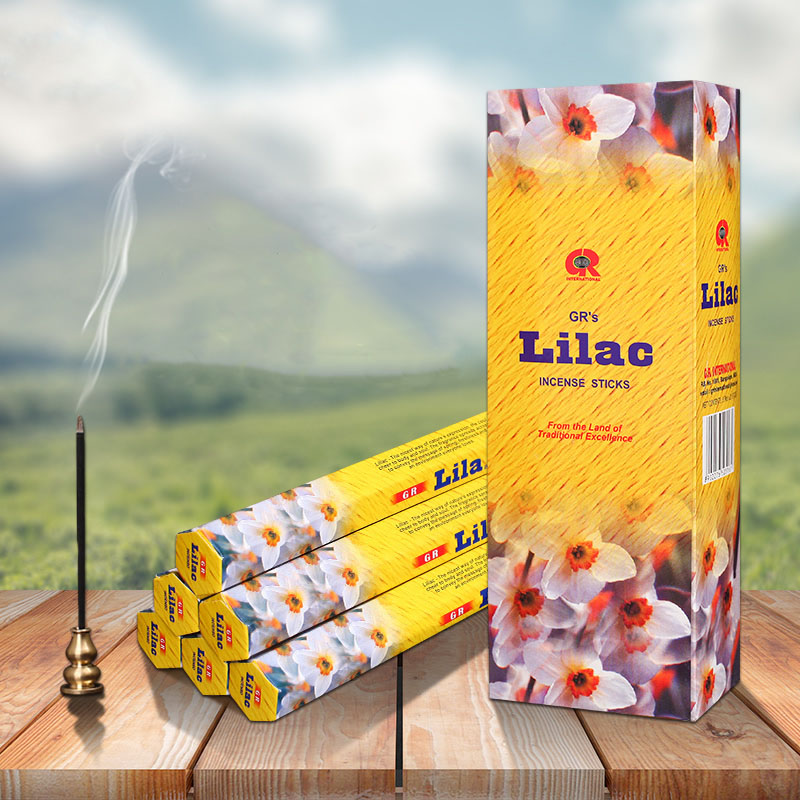 Candle Supplies India - インドの香炉,6つの小さな箱が付いた大きな香炉,ライラック,アロマテラピー,寝室用品