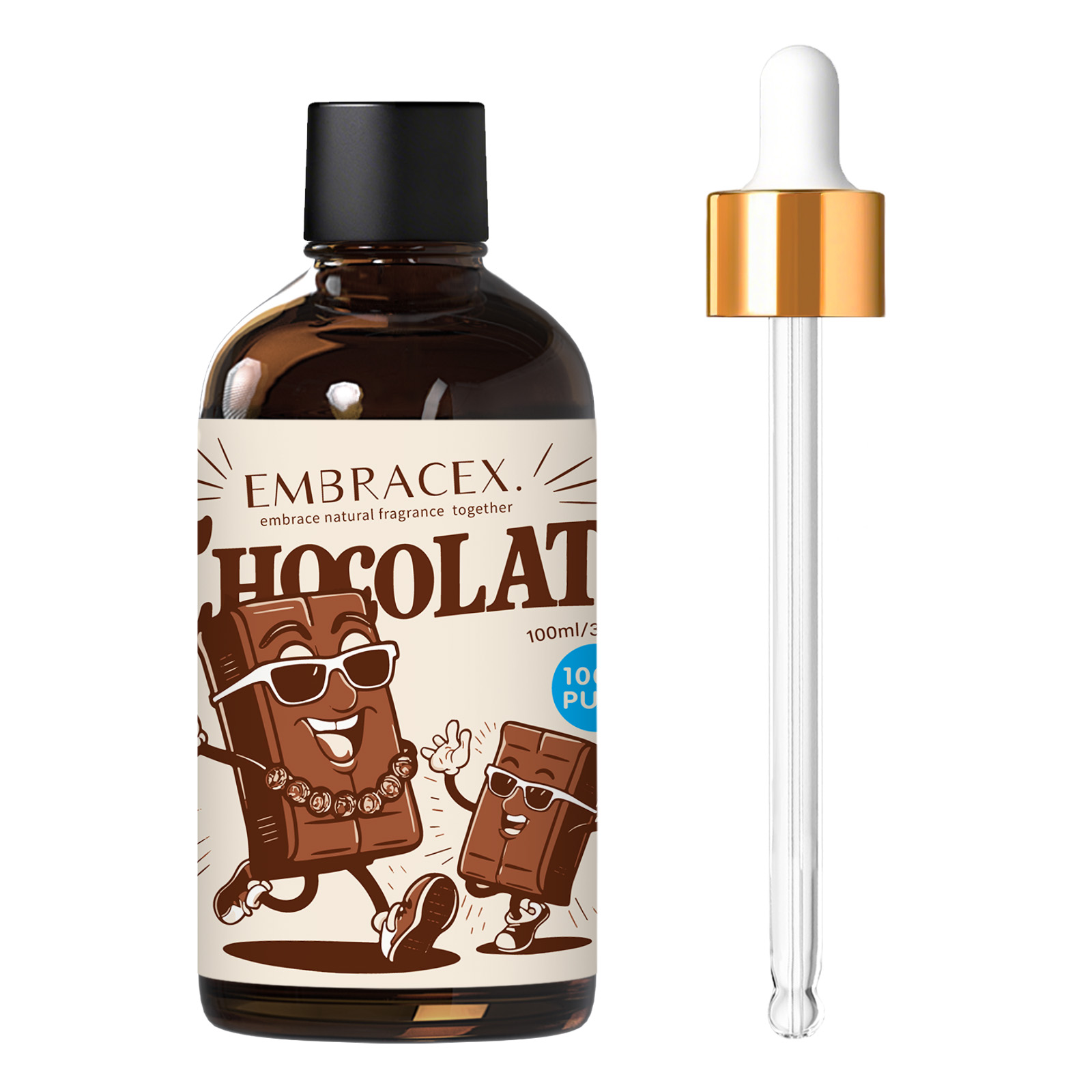 Candle Supplies Fragrance Oil - 100ml チョコレートエッセンシャルオイル ディフューザー用、カー用品 DIYプロジェクト キャンドル作り 暖かい香り、長持ちする香り、ギフト