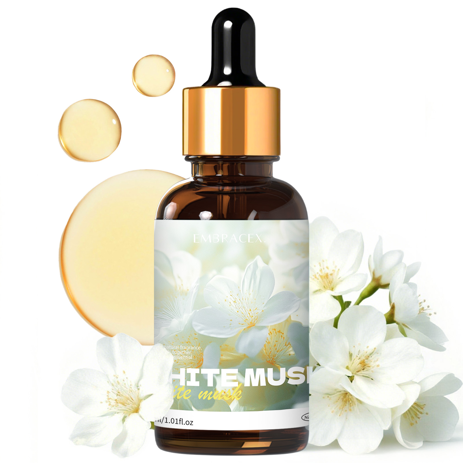 Candle Supplies Fragrance Oil - 30ml ホワイトムスク エッセンシャルオイル カー用品、ディフューザー用、キャンドル作り、友人へのギフト、温かい香り、アロマセラピーに。