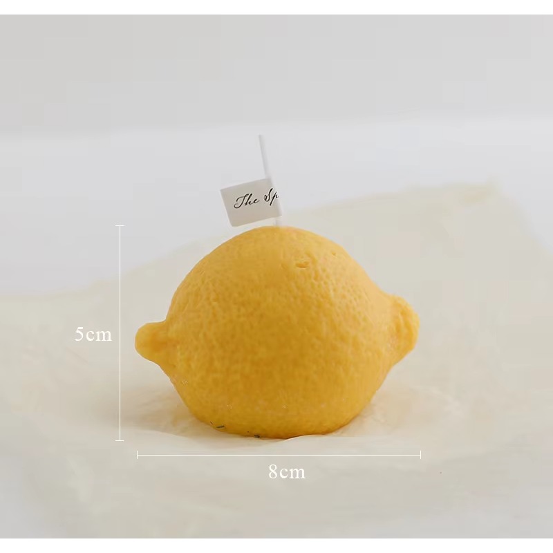 Candle Supplies In - カスタムホームデコレーション レモンキャンドル フォトシーンデコレーション ホリデー用品 シミュレーションレモン 手作り香り付きキャンドル