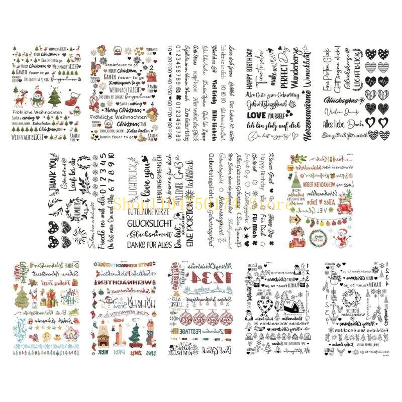 クリスマスキャンドルステッカーデカールパーティー用品用自己粘 - Candle Supplies For Sale のレビューと価格