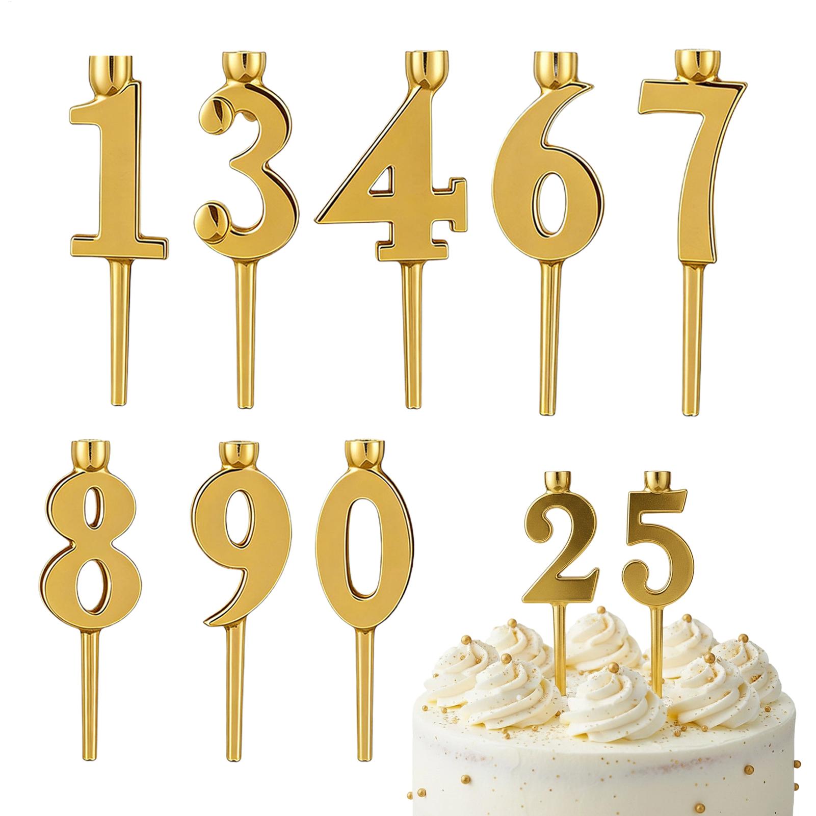 数字キャンドル0-9ナンバーパーティーDIYデコレーションゴ - Candle. Queen のレビューと価格