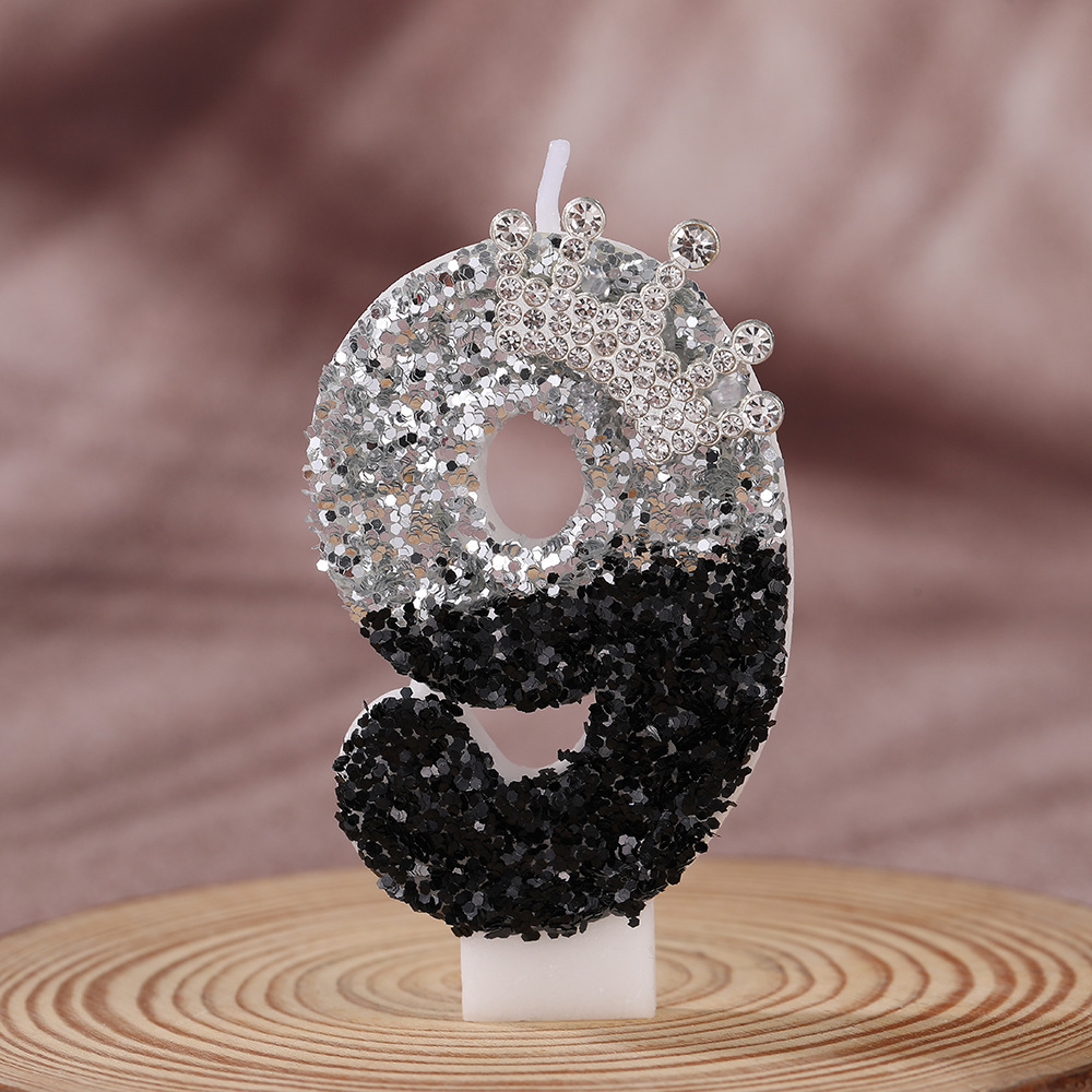ブラックシルバーグラデーションクラウン手作りDIYデジタルキ - Candle Supplies In のレビューと価格